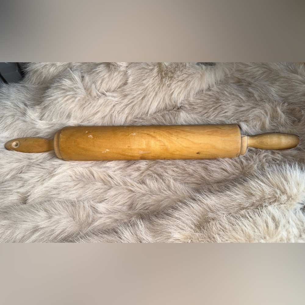 Primitive Vintage Wood Rolling Pin β Farmhouse Style Antique Rustic Kitchen Tool - Picture 4 of 10